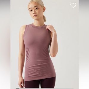 NWT Athleta Foresthill Ascent Seamless Tank Dark Sugarplum mauve Size XS